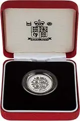 2002 Three Lions £1 Silver Proof Piedfort Coin