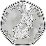 2017 UK Coin 50p BU Beatrix Potter - Peter Rabbit