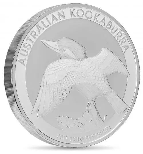 2011 Silver 1 Kilogram Kookaburra Coin Single Secondary Market Australia Perth Mint side view