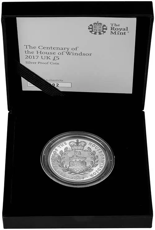 2017 UK Coin £5 / Crown Silver Proof House of Windsor 21990