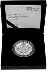 2017 UK Coin £5 / Crown Silver Proof House of Windsor