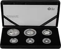 2017 Whole Coin Set Britannia Silver Proof - 6 Coins