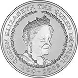 2002 UK Coin £5 / Crown Silver Proof Queen Mother Memorial