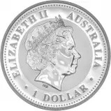 2009 Silver Uncirculated 1 Ounce Kookaburra 1990 Design  Coin Single Australia Perth Mint obverse