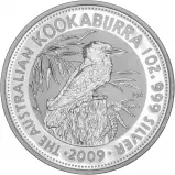 2009 Kookaburra 1 Ounce Silver Uncirculated Coin 1990 Design Perth Mint - Pre-Owned