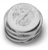 2009 Silver Uncirculated 1 Ounce Kookaburra 1990 Design  Coin Single Australia Perth Mint stack of 10