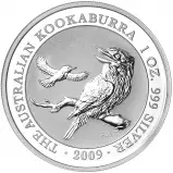 2009 Silver Uncirculated 1 Ounce Kookaburra - 2004  Restrike Design  