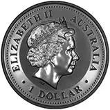 1999 1 oz Silver Coin Kookaburra Bullion 20829