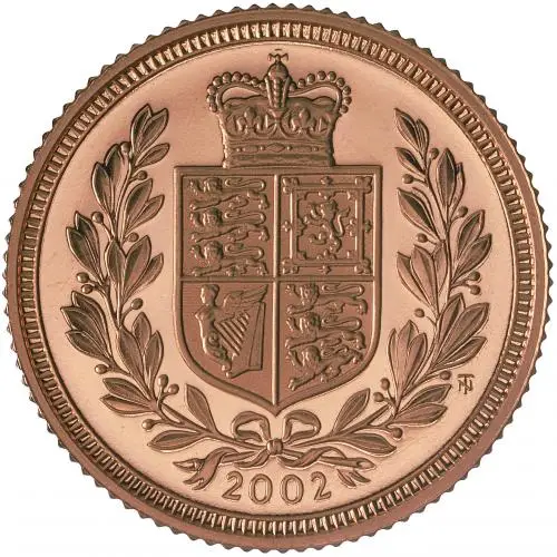 2002 QEII Golden Jubilee Gold Proof Half Sovereign - In Capsule reverse