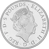 2015 UK Coin £5 / Crown Silver Proof The Christening of Princess Charlotte 21776