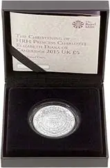 2015 UK Coin £5 / Crown Silver Proof The Christening of Princess Charlotte 21777