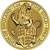 2016 1 oz Gold Coin Queen's Beasts  Bullion Lion 21521