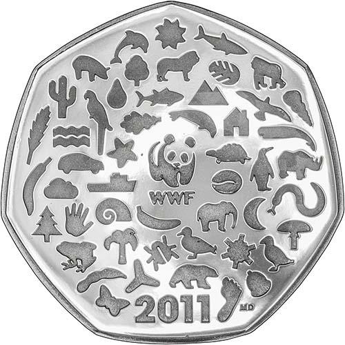 2011 WWF 50th Anniversary 50p Silver Proof Coin | Chard