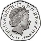 2011 UK Coin 50p Silver Proof WWF 50th Anniversary 23281
