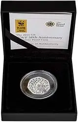 2011 UK Coin 50p Silver Proof WWF 50th Anniversary 23282