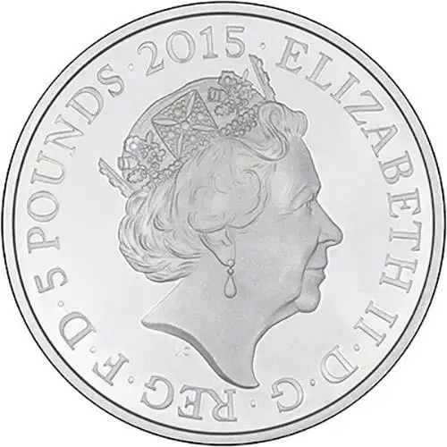 2015 UK Coin £5 / Crown Silver Proof 200th Anniversary of the Battle of Waterloo 24518
