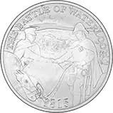 2015 UK Coin £5 / Crown Silver Proof 200th Anniversary of the Battle of Waterloo