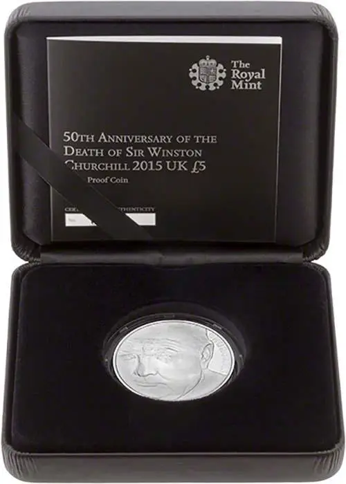 2015 UK Coin £5 / Crown Silver Proof Winston Churchill 21489