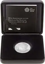 2015 UK Coin £5 / Crown Silver Proof Winston Churchill 21489