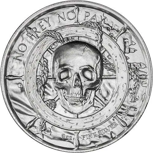 2 oz Silver Round Pirate Bullion Privateer 24362