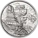 2 oz Silver Round Pirate Bullion Privateer