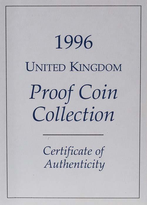 1996 United Kingdom Annual Standard Proof Coin Set l Chard