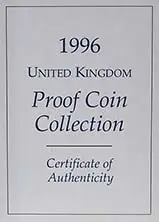 1996 Whole Coin Set UK Annual Proof - Standard 22428