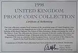 1998 Whole Coin Set UK Annual Proof - Deluxe 21256