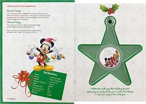 2015 0.5 oz Silver Coin Disney Season's Greetings 22901