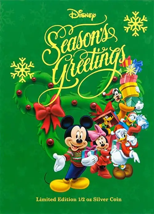 2015 0.5 oz Silver Coin Disney Season's Greetings 22903