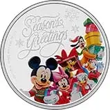 2015 0.5 oz Silver Coin Disney Season's Greetings