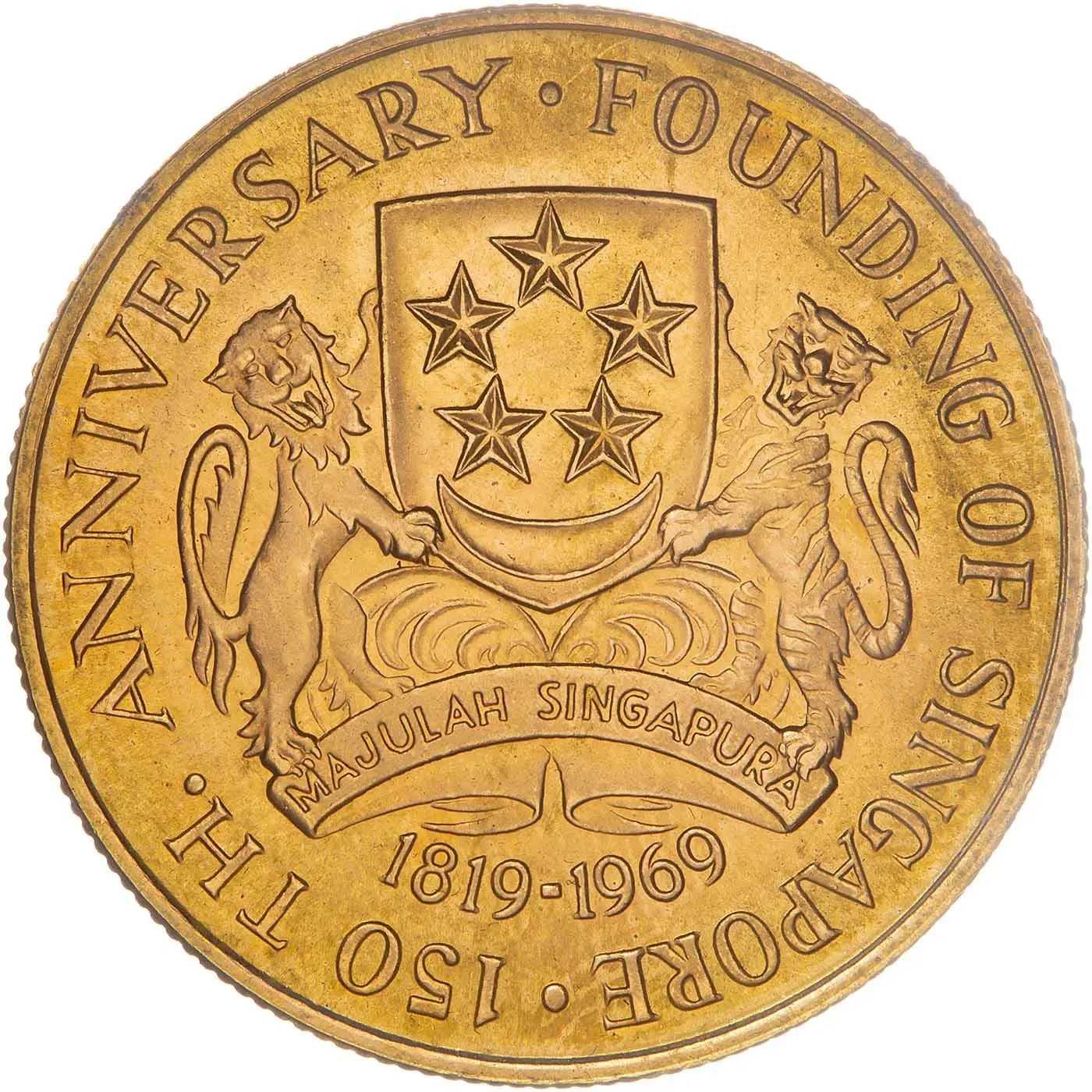 1969 Gold Singapore Coin 150th Anniversary | Chards