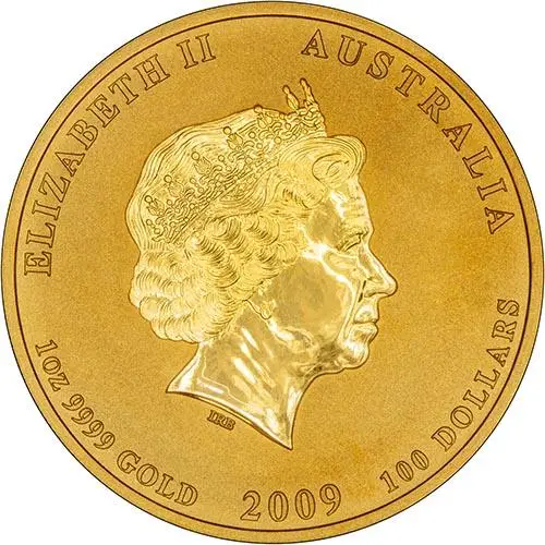 2009 1 oz Gold Coin Lunar Year of the Ox Perth Mint Bullion 23865