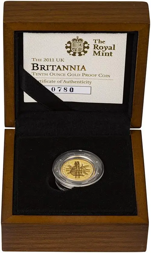 2011 0.1 oz   Gold Coin Britannia Proof 22323