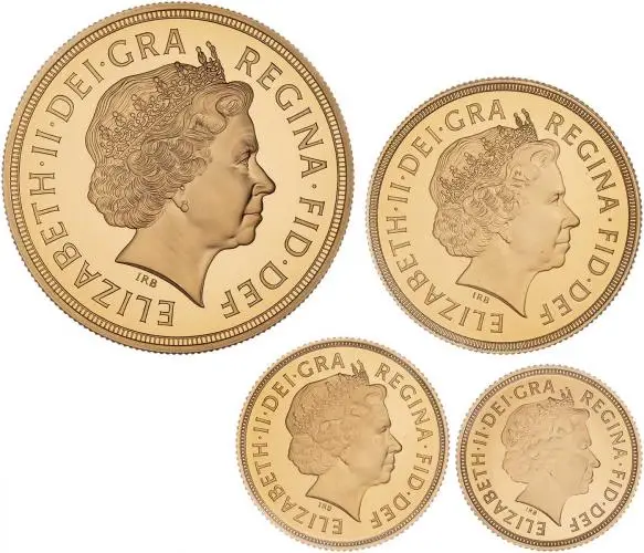 2005 Gold Proof Sovereign Four-Coin Collection obverse designs