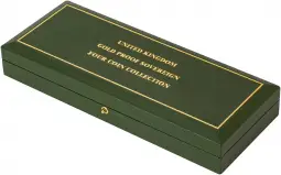 2005 Gold Proof Sovereign Four-Coin Collection closed box