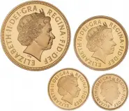 2005 Gold Proof Sovereign Four-Coin Collection obverse designs