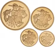 2005 Gold Proof Sovereign Four-Coin Collection reverse designs