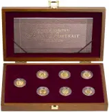 Gold Sovereign Elizabeth II Royal Portrait Collection 7 Coin Set