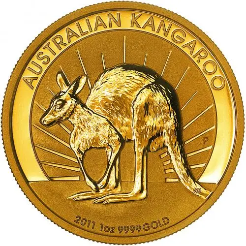 2011 Gold 1 oz Kangaroo Nugget $100 Perth Mint Bullion Coin reverse