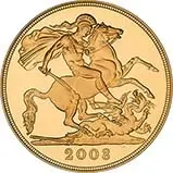 2008 4-Coin Gold Proof Sovereign Set Reverse