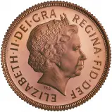 2000 Gold Full Sovereign Elizabeth II Proof Capsule Only obverse
