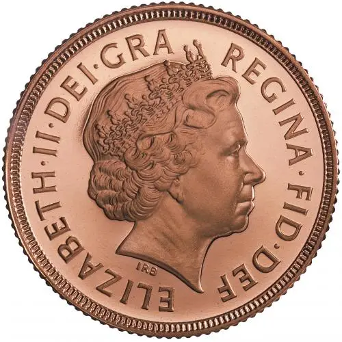 2001 Gold Proof Full Sovereign Elizabeth II Without Box Without Certificate obverse