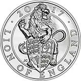 2017 UK Coin £5 / Crown BU Queen's Beasts - Lion of England