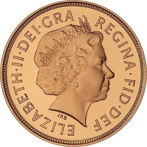 2003 Gold Full Sovereign Elizabeth II Proof w/o Box w/o Cert Obverse
