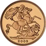 2003 Gold Proof Sovereign Elizabeth II - In Capsule