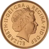 2003 Gold Full Sovereign Elizabeth II Proof w/o Box w/o Cert Obverse