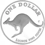 1998 Silver 1 Ounce Perth Mint Kangaroo  Coin