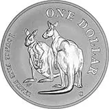 1999 Silver 1 Ounce Australia Perth Mint Kangaroo Coin 