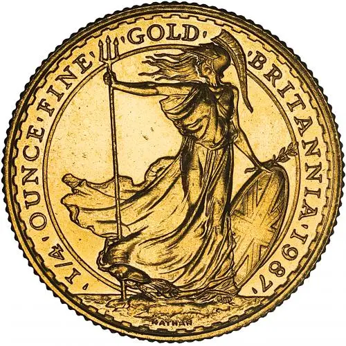 Best Value Britannia 0.25 oz Gold Bullion Coin Secondary Market reverse